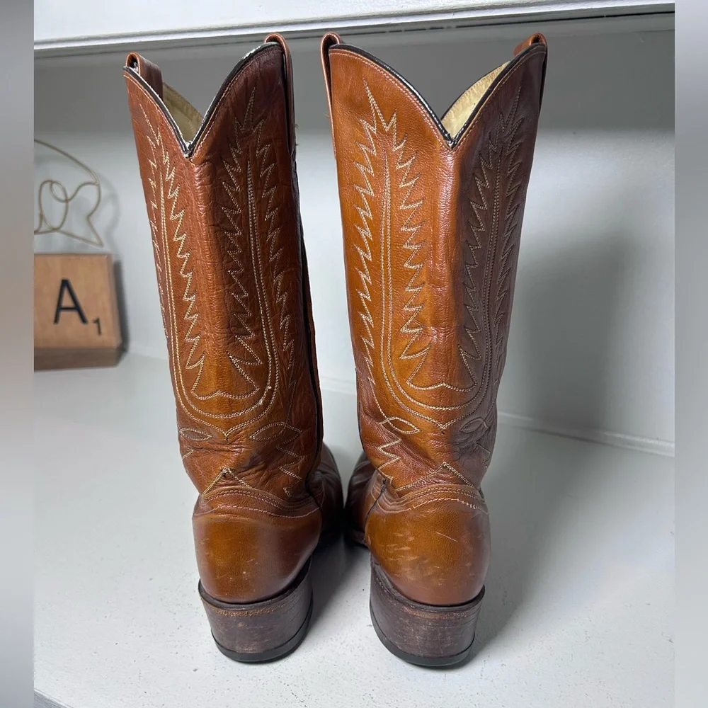 **SOLD**Vintage Dan Post Women’s Western Boot Size 8C Brown Leather Classic - Picture 5 of 9